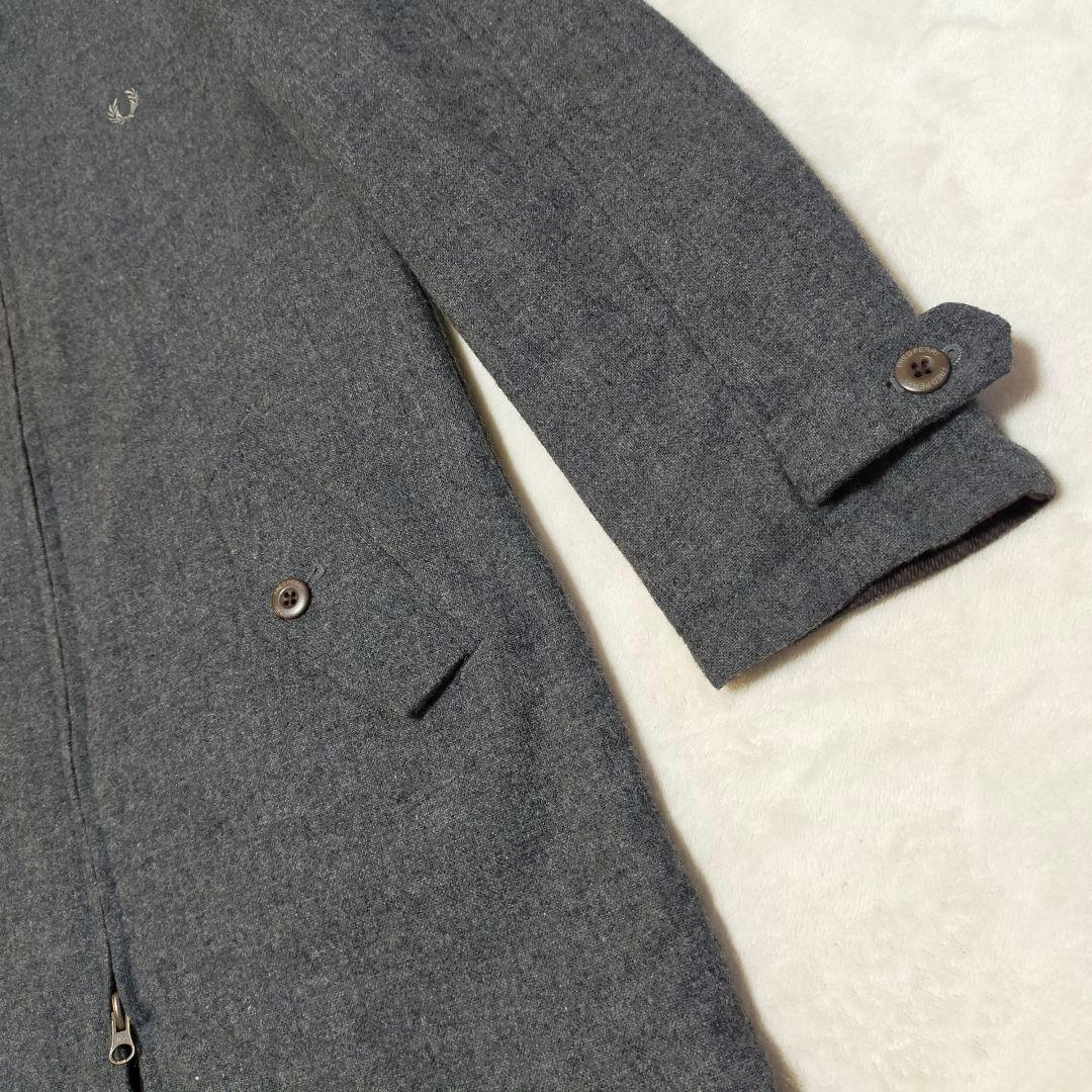 FRED PERRY　リバーシブル　千鳥格子柄　ミドルコート　Мサイズ