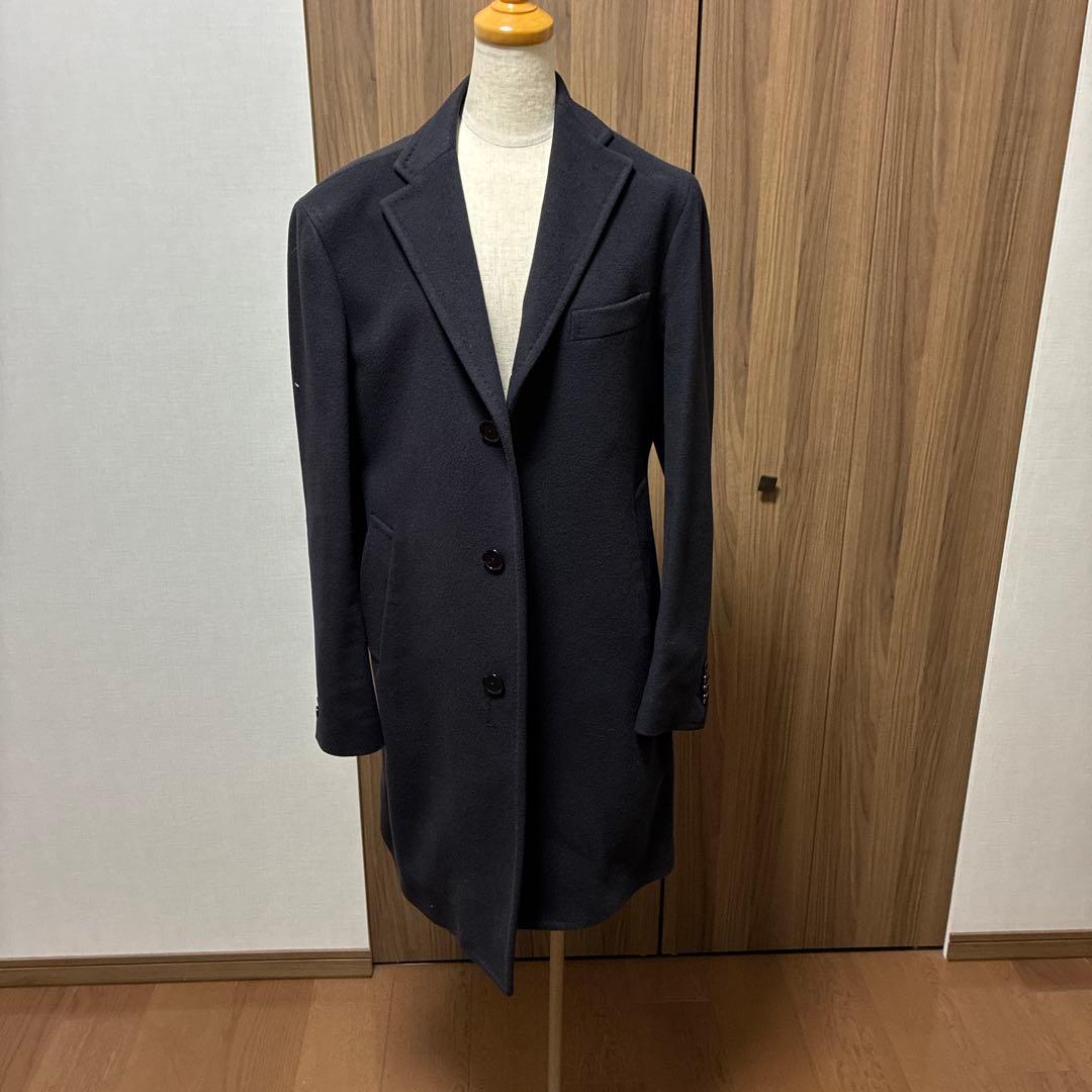 TAGLIATORE（タリアトーレ）美品タカシミヤ　ネイビー チェスターコート