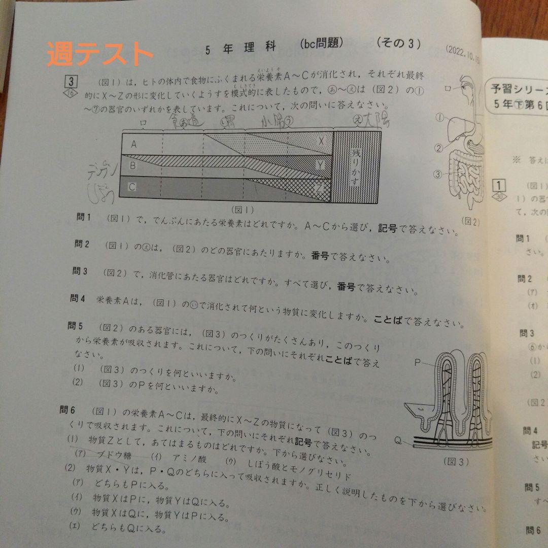 四谷大塚予習シリーズ など 5年　四科下巻　2023年度使用　全23冊