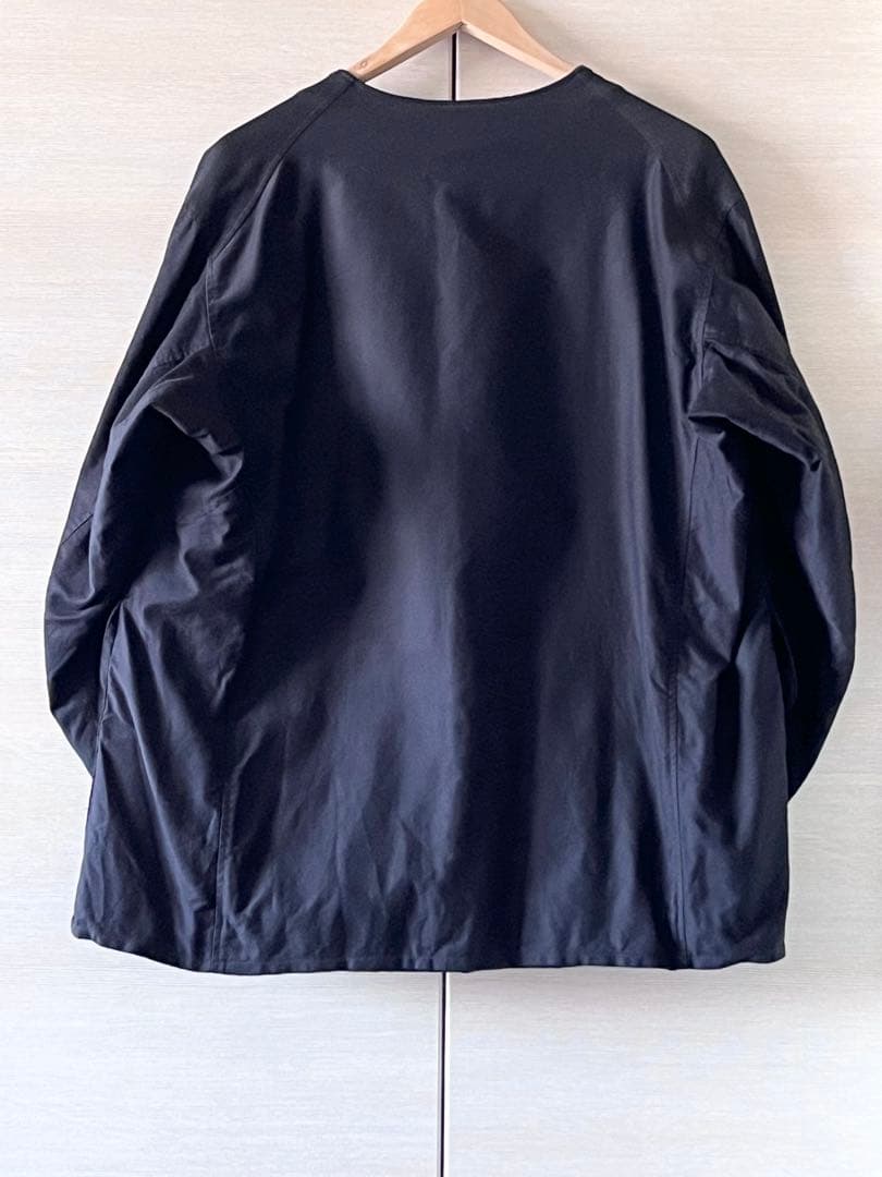 COMOLI 21SS コットンサテン ハンティングジャケット Black 3