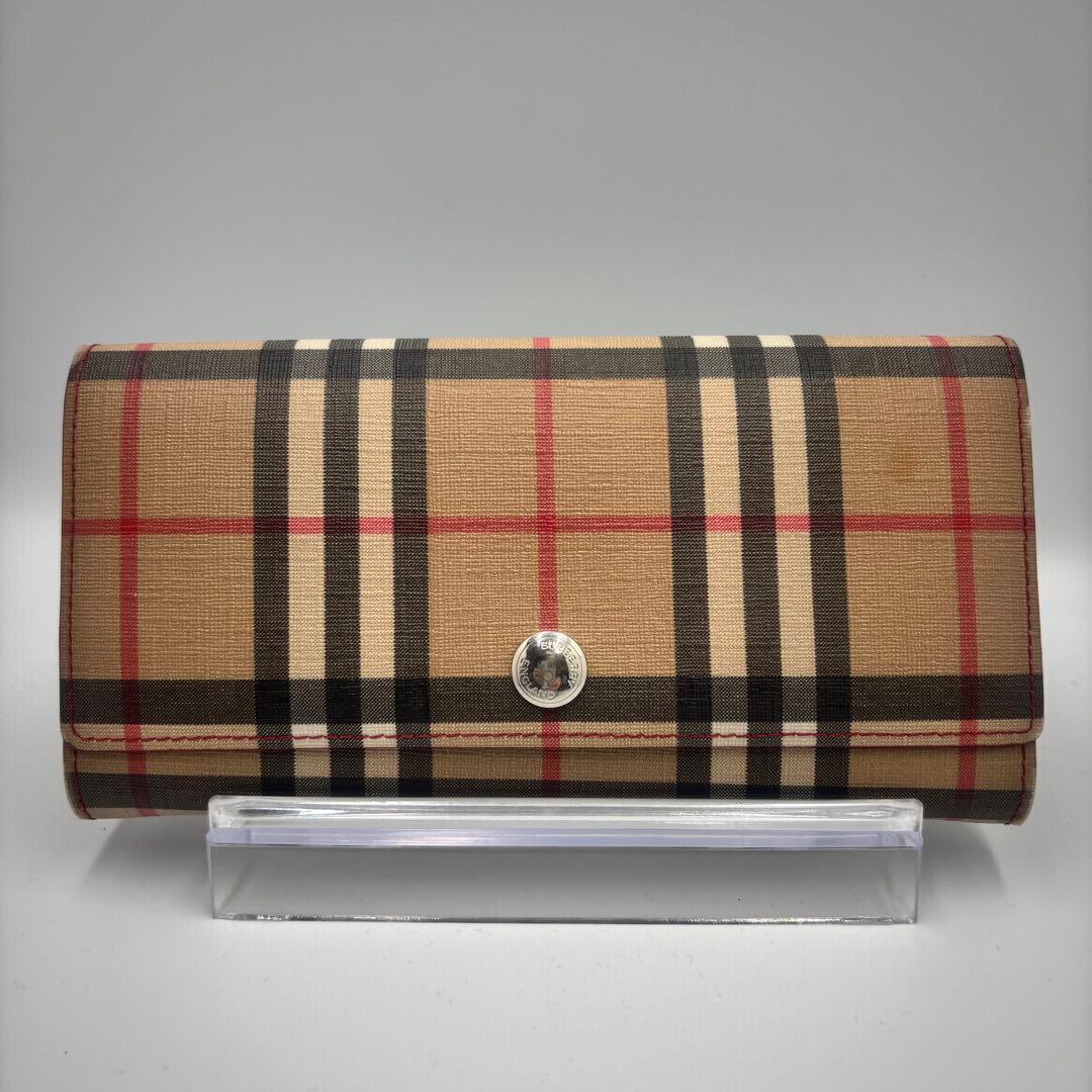 【美品】バーバリー　長財布 ロングウォレット　ノバチェック