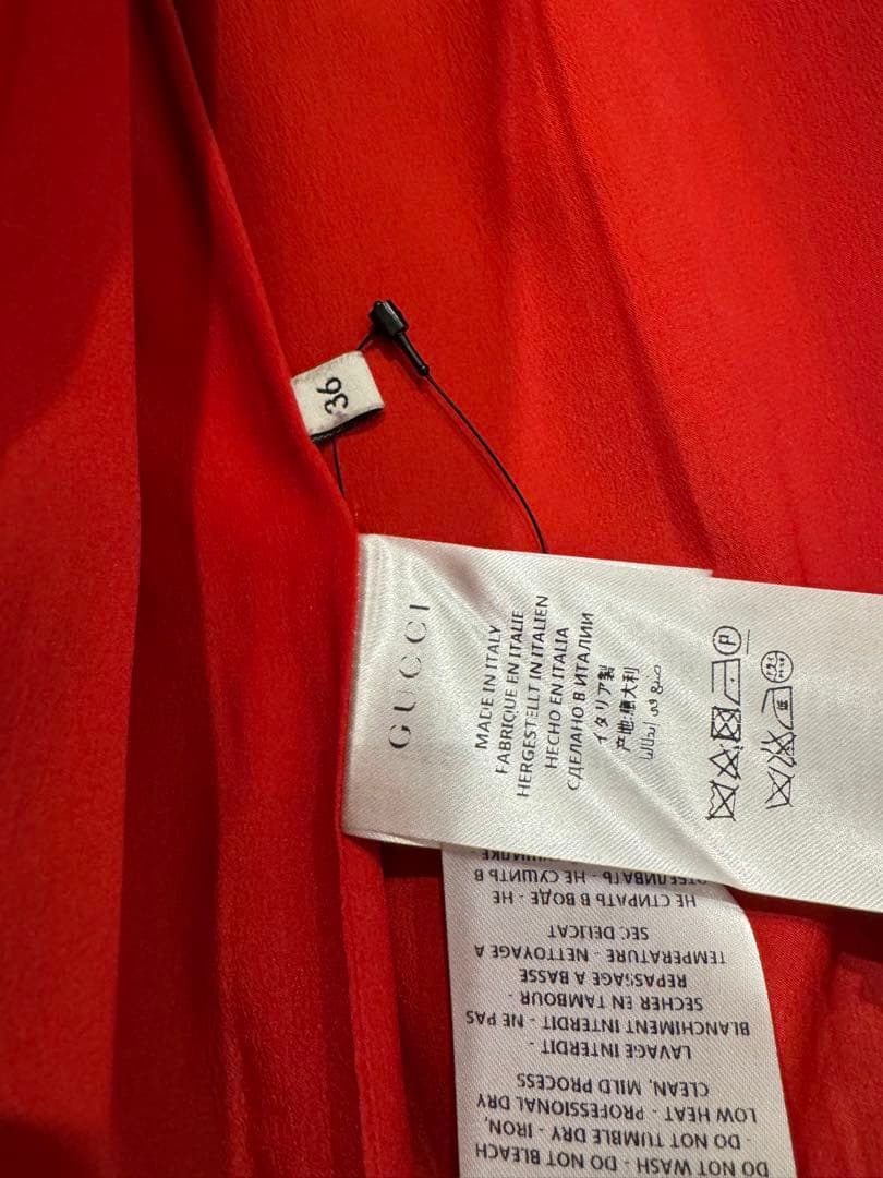 【超美品】GUCCI グッチ　チェスターコート　パールボタン　フリル