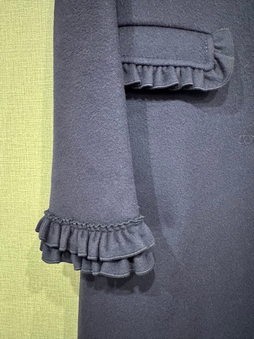 【超美品】GUCCI グッチ　チェスターコート　パールボタン　フリル