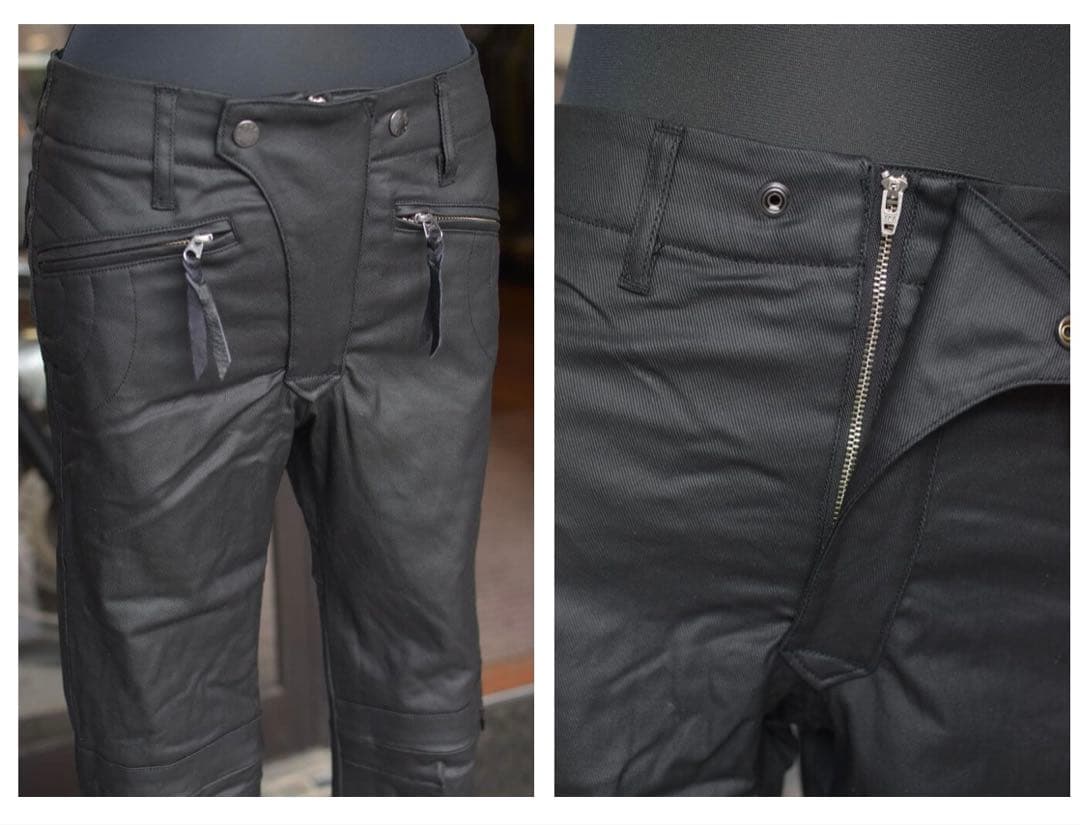 ラバーコートウォームパンツ　ブラック　バイク　レディース