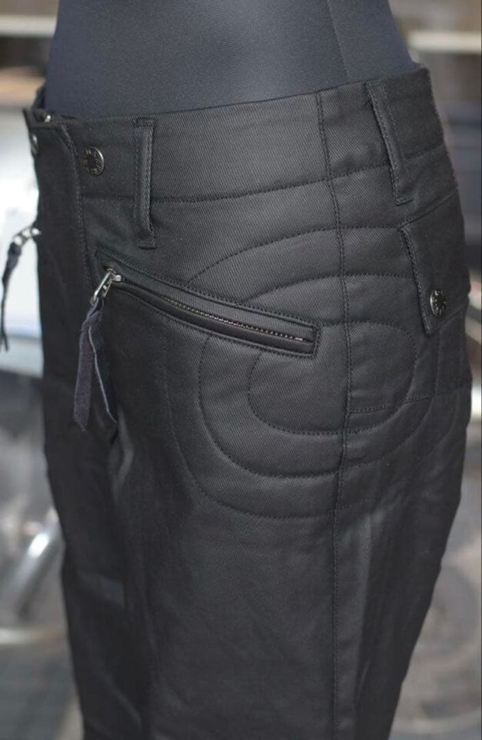 ラバーコートウォームパンツ　ブラック　バイク　レディース