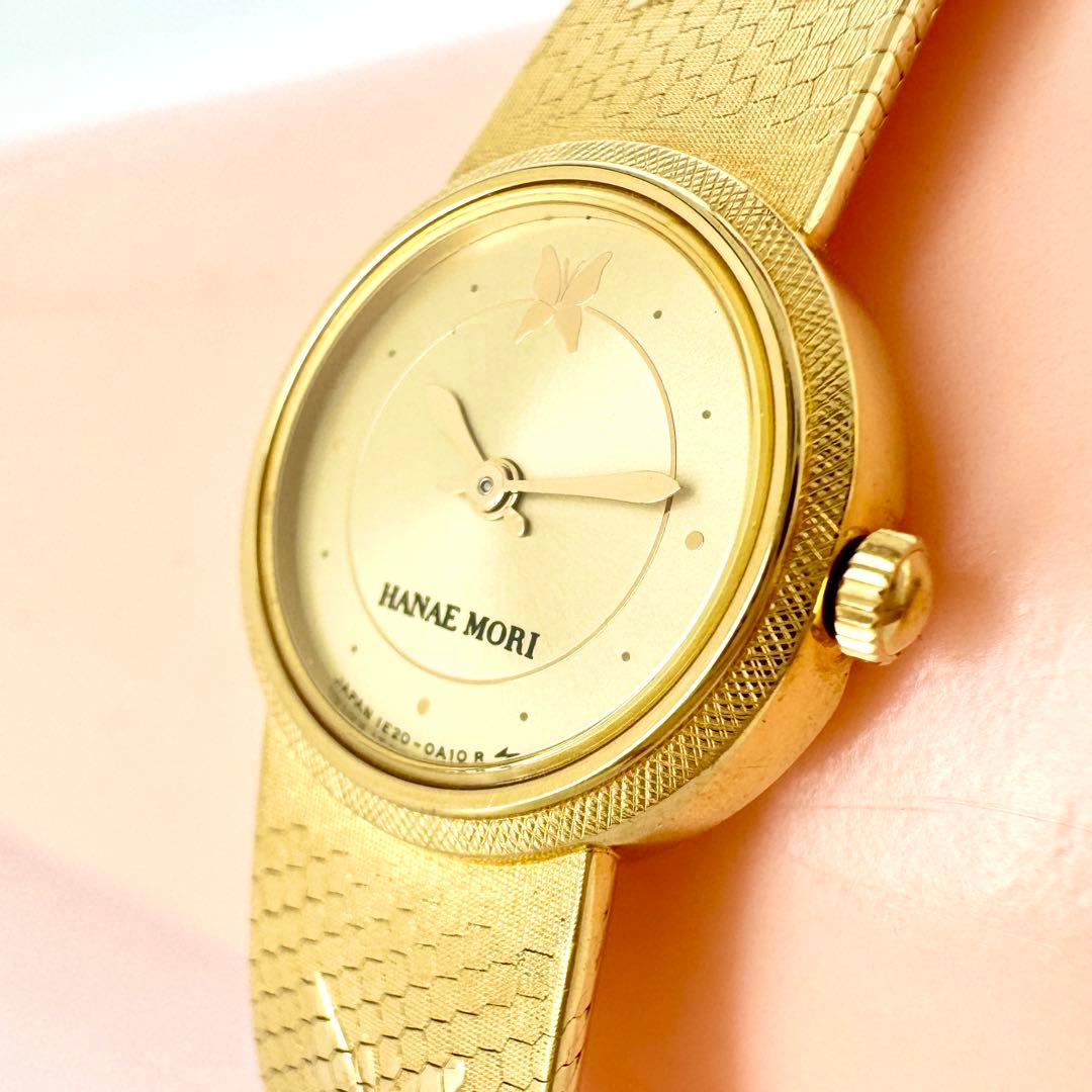 【ほぼ未使用/新品電池】SEIKO HANAEMORI ゴールド 腕時計