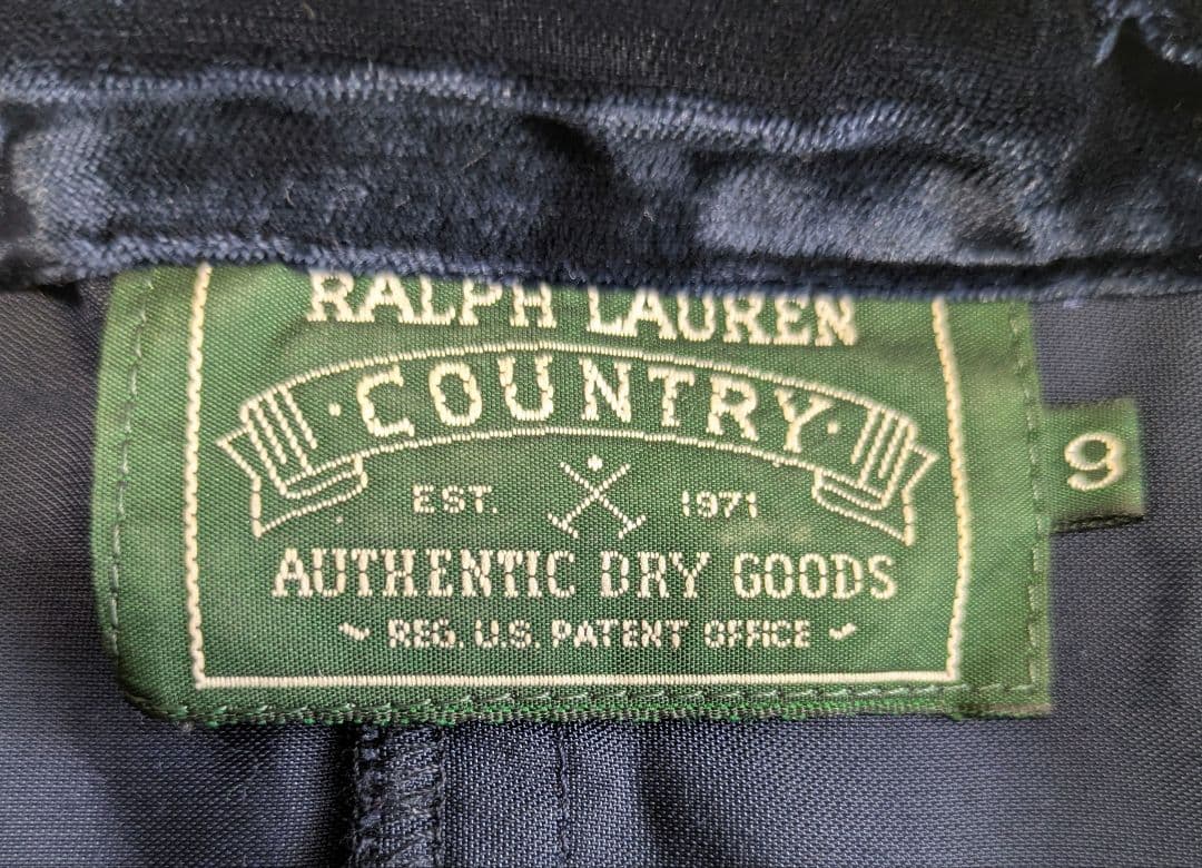 希少VintageRalphLaurenベストネイビーベロア　ナポレオンベスト