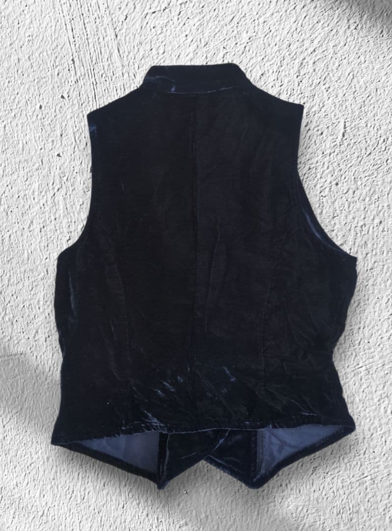 希少VintageRalphLaurenベストネイビーベロア　ナポレオンベスト