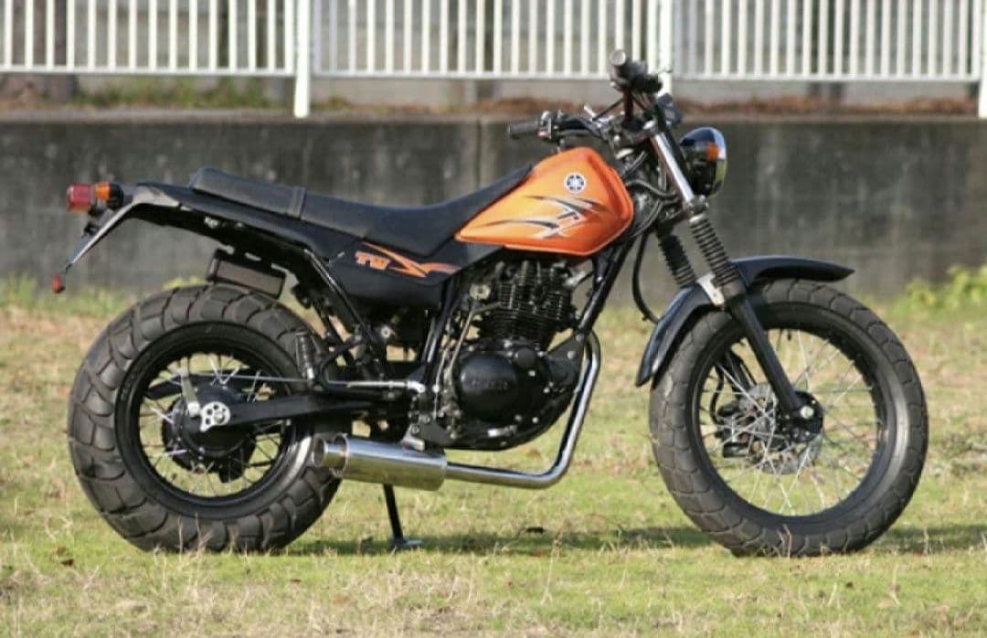 ヤマハ TW200/225 バイクマフラー 100Φ砲弾マフラー ステンレス