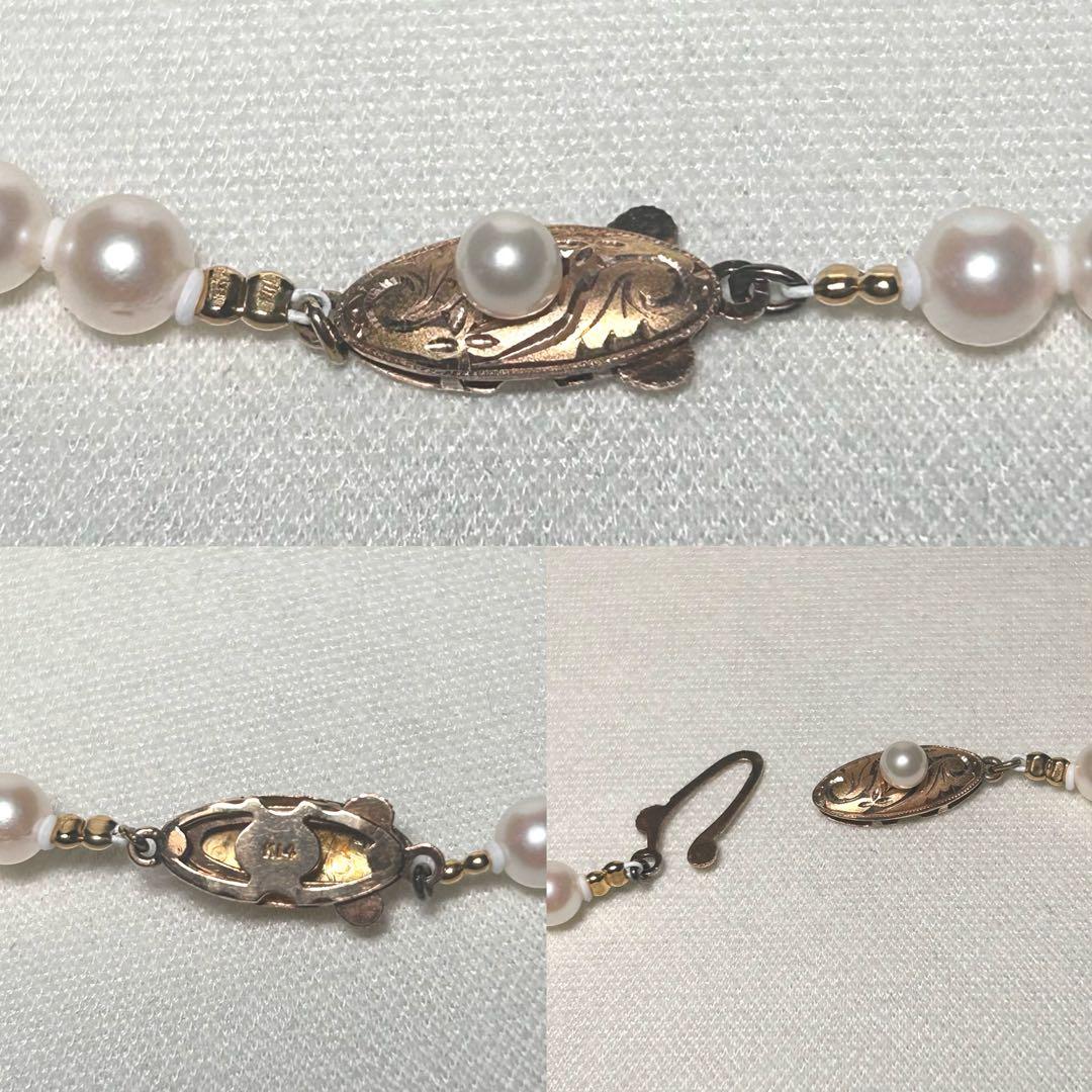 【K18✨】あこや 真珠 パール グラデーションネックレス 5.0〜8.4mm