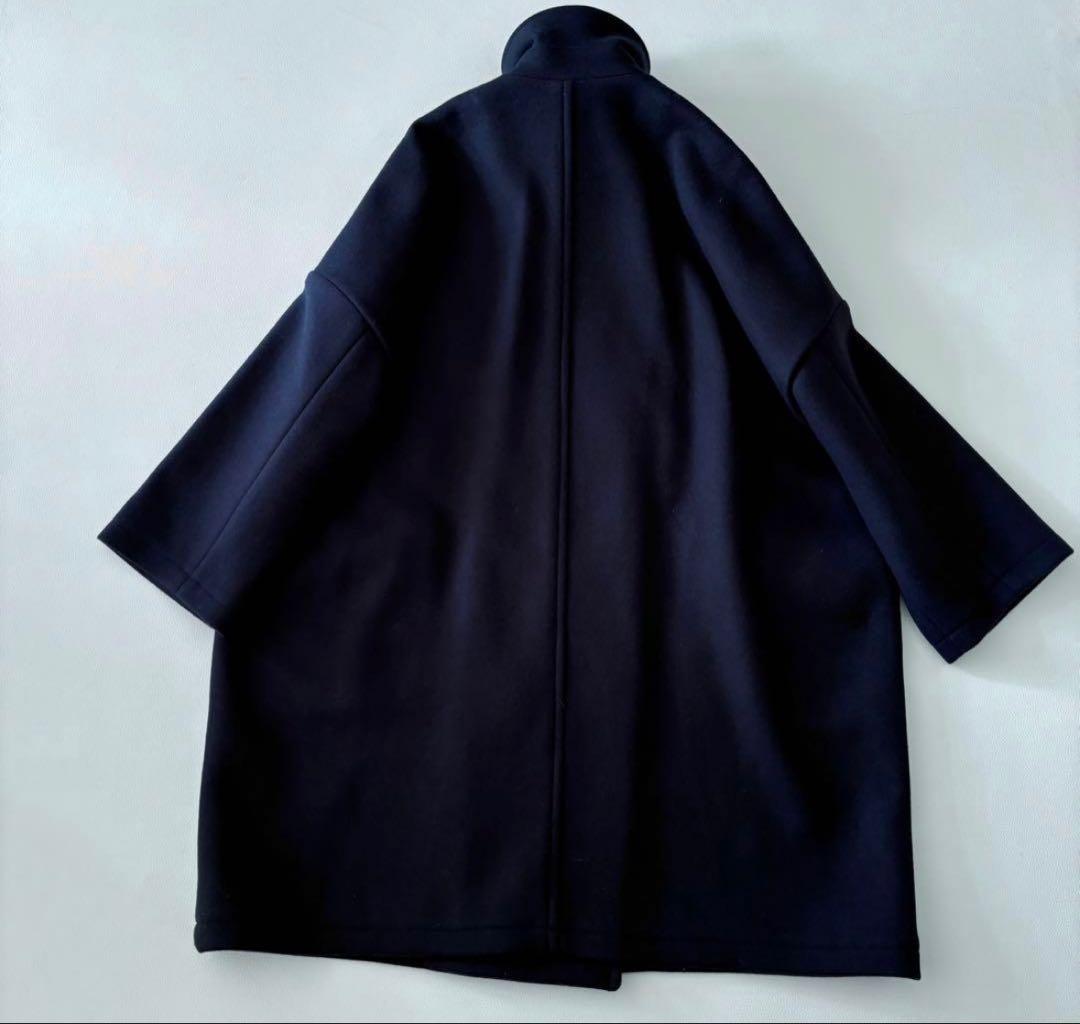 りらこ　極美品　framework ロングPコート　ネイビー