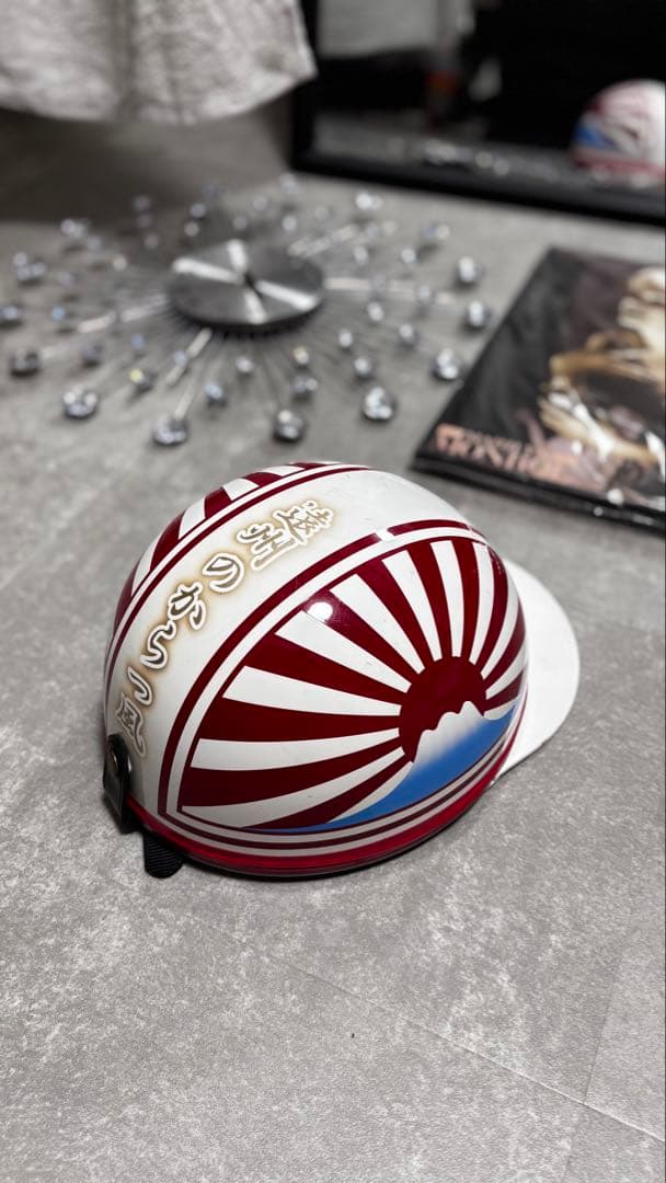 三つボタン　日章旗コルク半【美品】