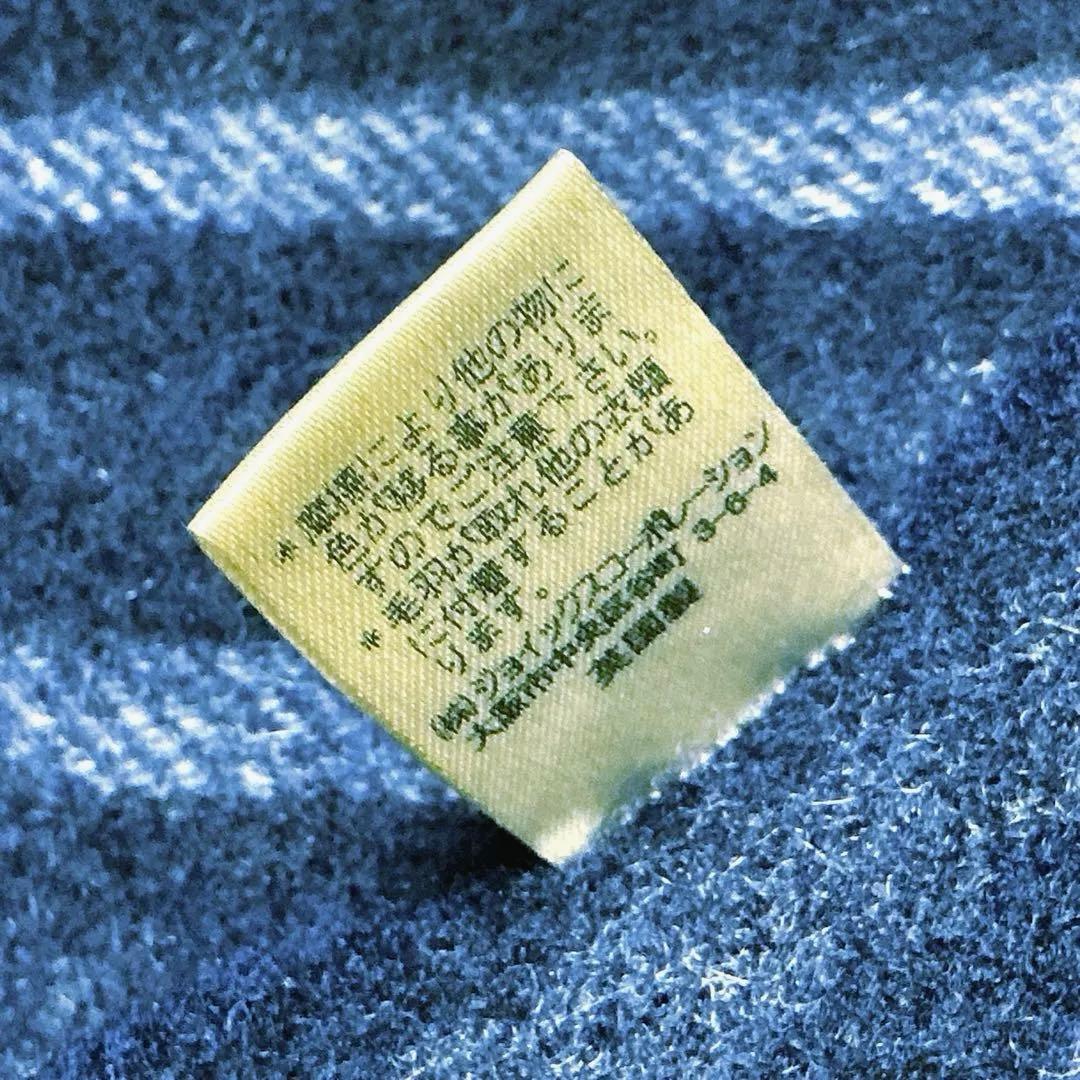 【美品】PaulSmith 高級カシミヤ100% マフラー　ネイビー　ストライプ