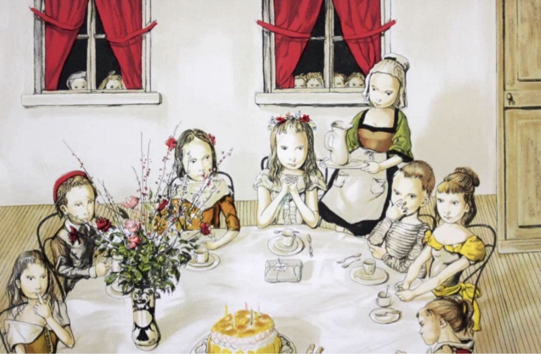 ■希少・格安■藤田嗣治「誕生会」リトグラフ　スタンプサインと印譜　真作　証明書付