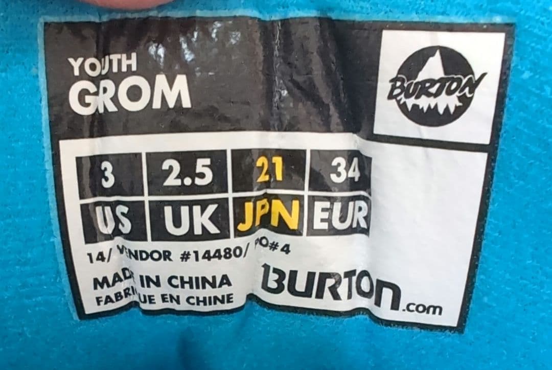 Burton スノーボード、バインディング、ブーツ セット　子供用