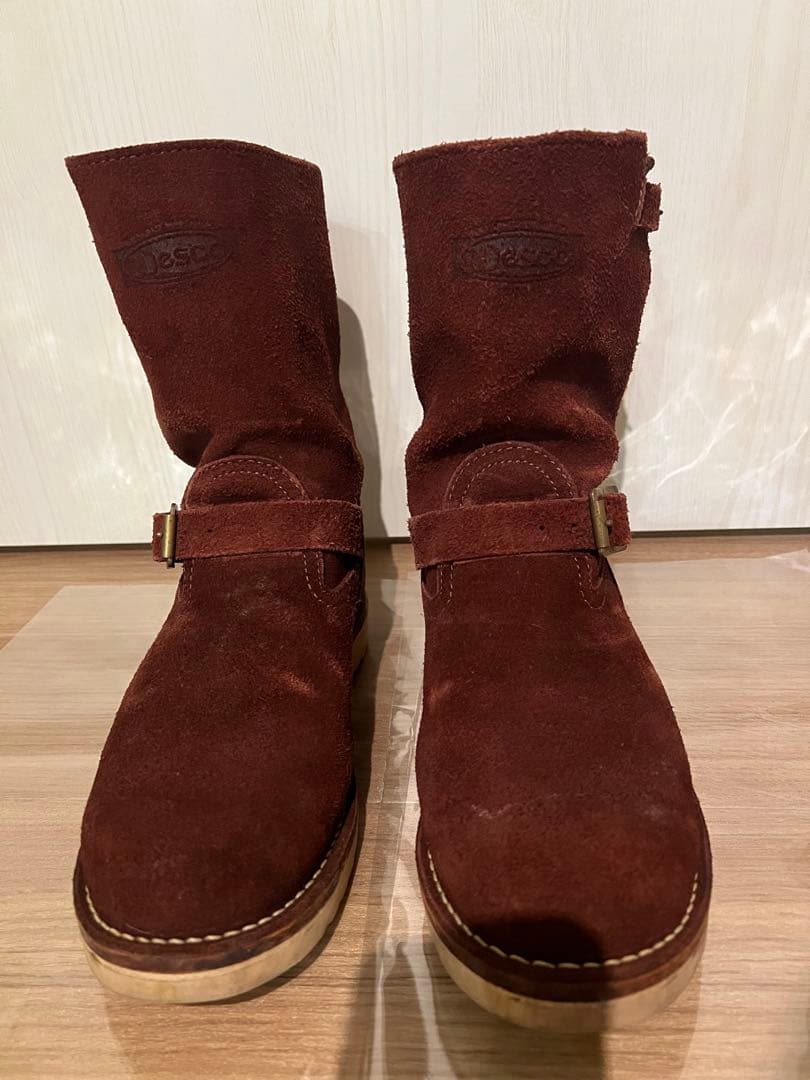 ウエスコ　BOSS バーガンディ　ラフアウト　8E