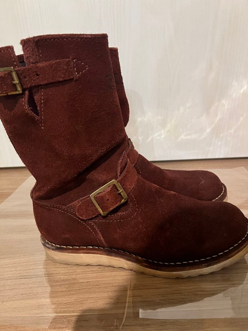 ウエスコ　BOSS バーガンディ　ラフアウト　8E