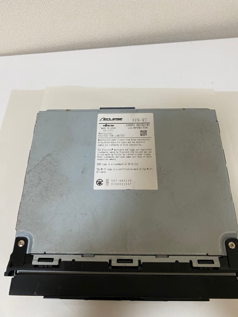 動作OK！AVN-R7 イクリプス　地図2016 年カーナビ