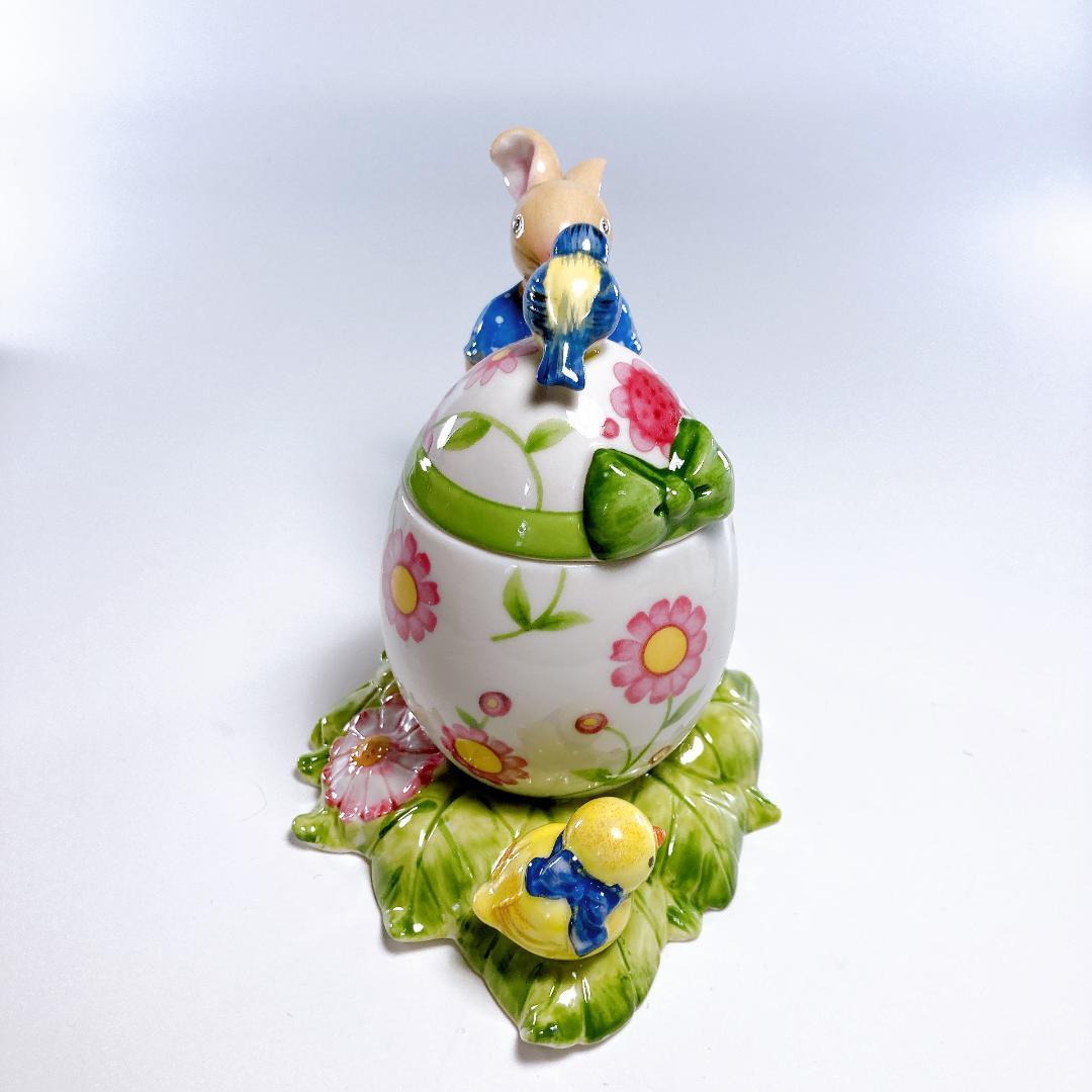 ビレロイ＆ボッホ イースターエッグ うさぎ 小鳥 小物入れ　|3162|
