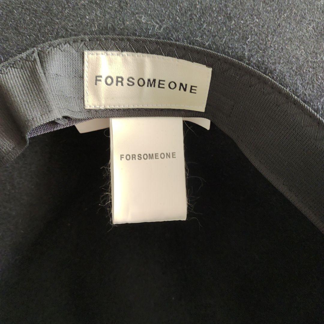 forsomeoneハットブラック　黒鹿革ディアスキンldh