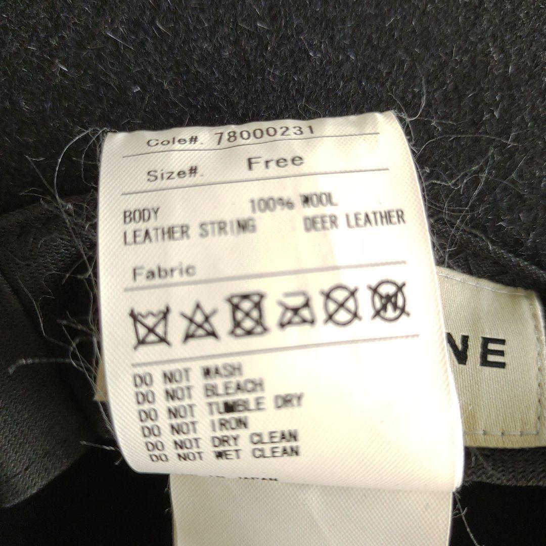 forsomeoneハットブラック　黒鹿革ディアスキンldh