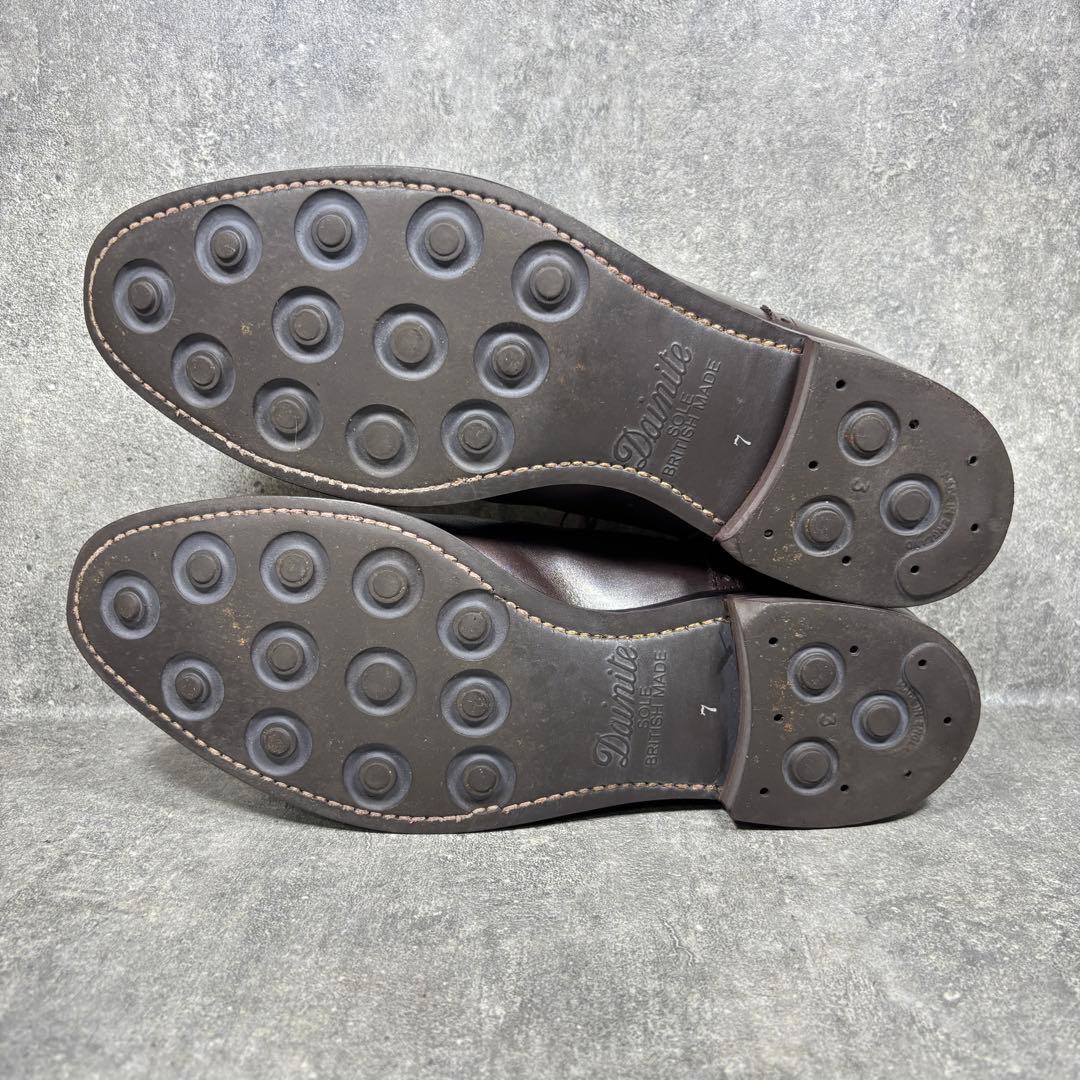 【美品】SHETLAND FOX セミグローブ メダリオン 25cm レザー