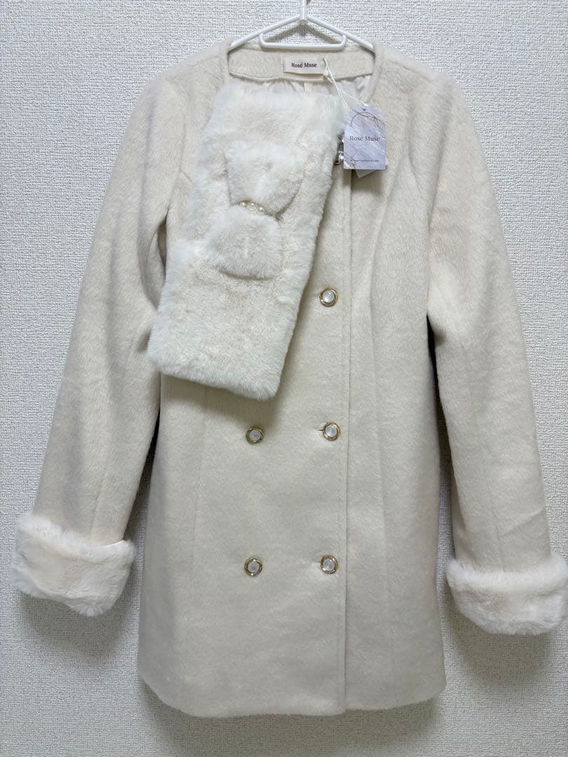 Rosé Muse tippet muffler set coat 白 M