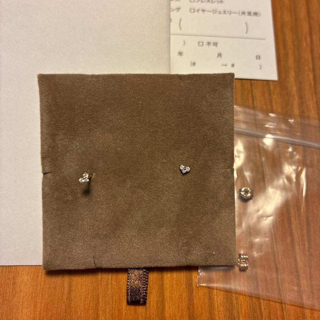 ete ハート型ピアス　ダイヤモンド　18金