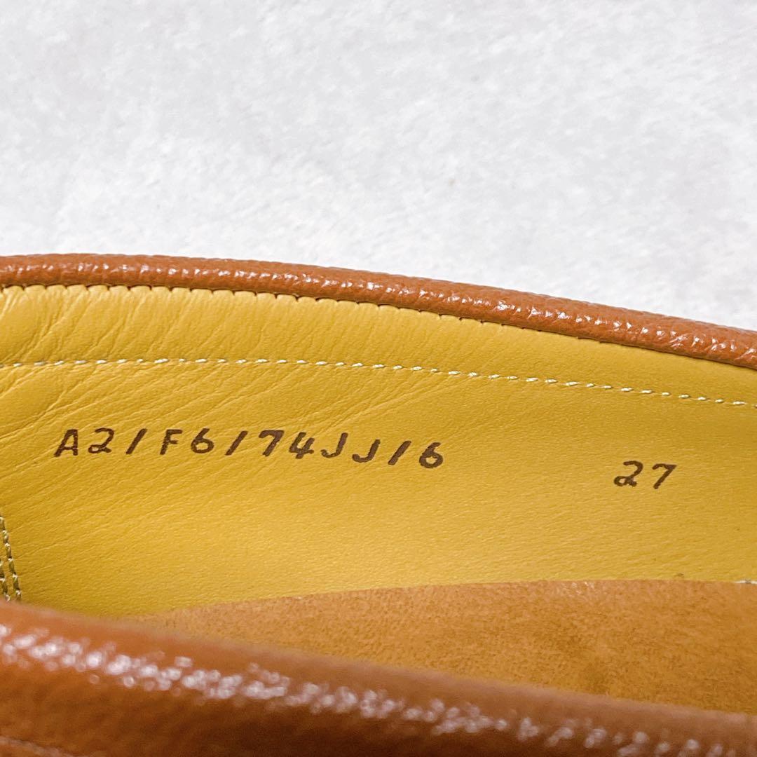 美品　REGAL　ローファー　ブラウン　27cm　シボ革　JJ16　レザー