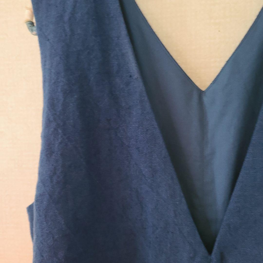 専用です　中川政七商店　厚手麻サロペット　藍青