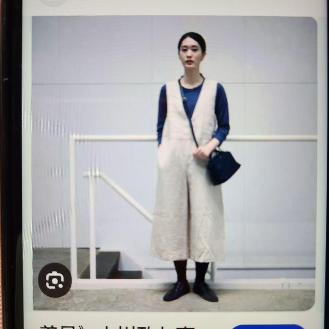 専用です　中川政七商店　厚手麻サロペット　藍青