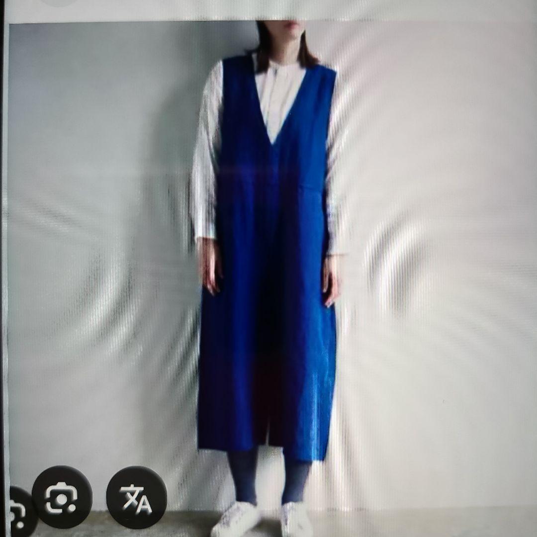 専用です　中川政七商店　厚手麻サロペット　藍青