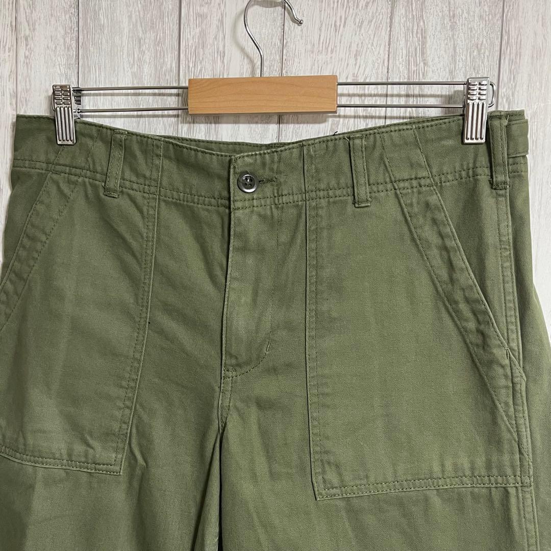 テリー完売 スピックアンドスパン ルーズベイカーパンツ カーキ サイズ40