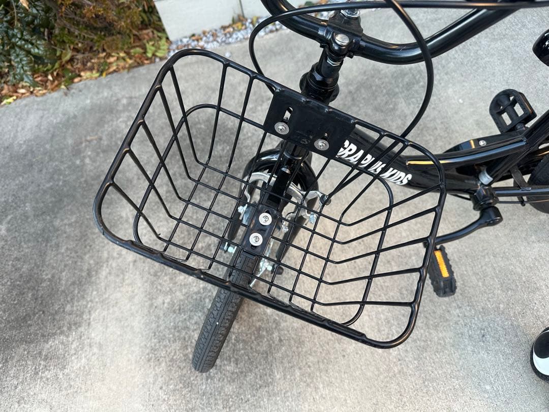 子供用自転車 ブラック バスケット付き　美品　18インチ　キッズ自転車