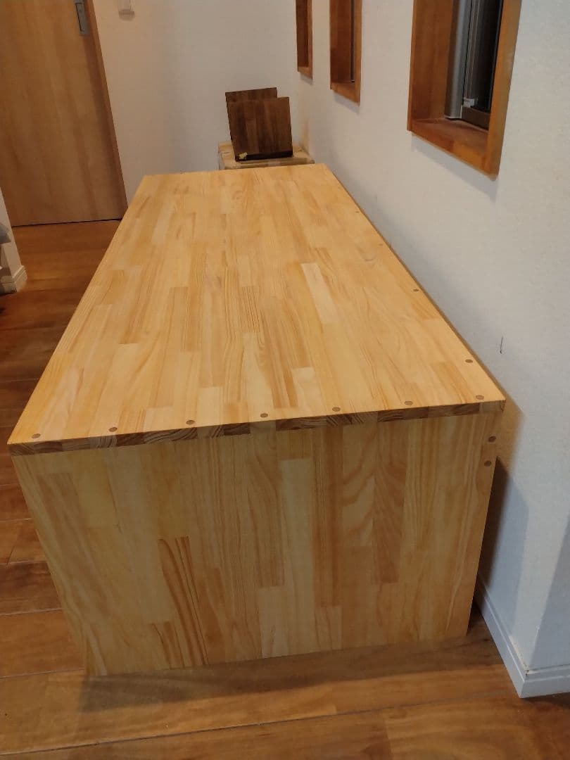 木製　ハンドメイド　オーダー　コの字　テーブル　キヌカ　シェルフ　ラック　水槽台