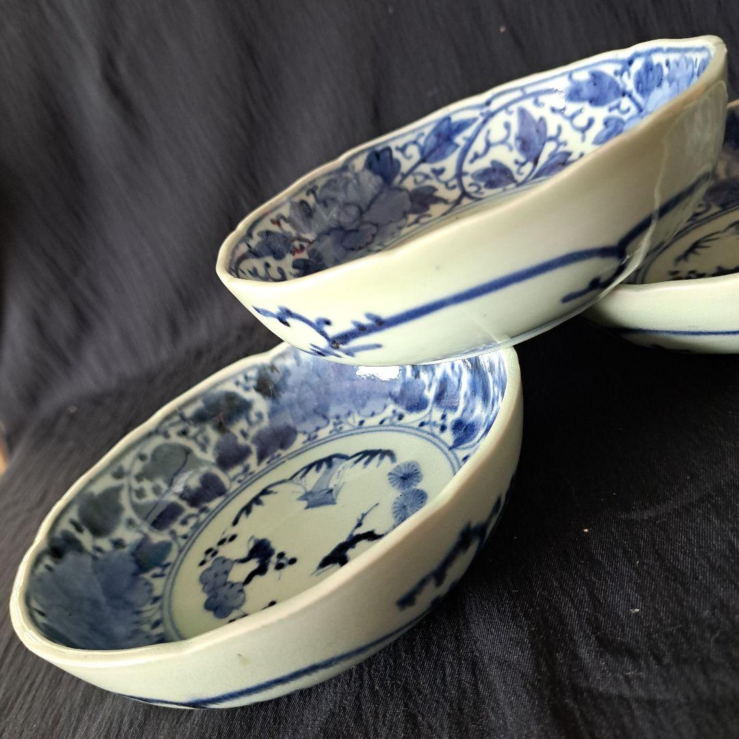 「ご成約者」です。 「手頃な染付古伊万里皿」 3客セット 骨董アン