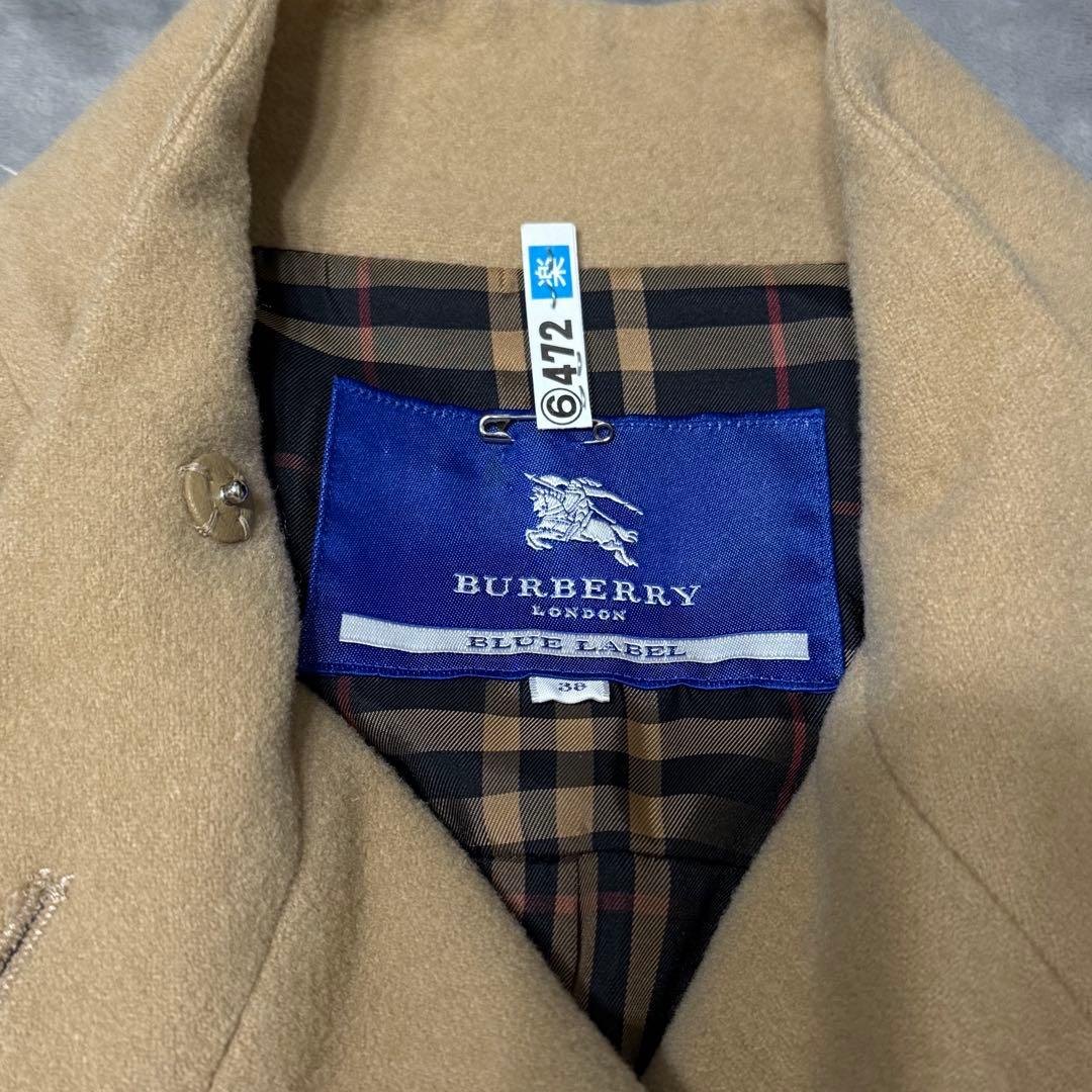 Burberry blue label コート ノバチェック ベルト ベージュ