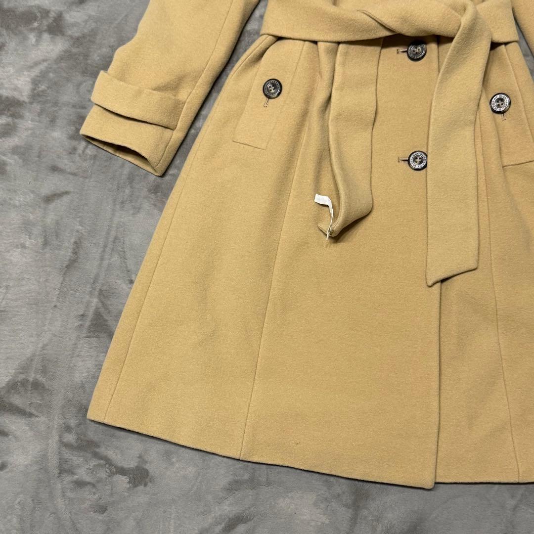 Burberry blue label コート ノバチェック ベルト ベージュ