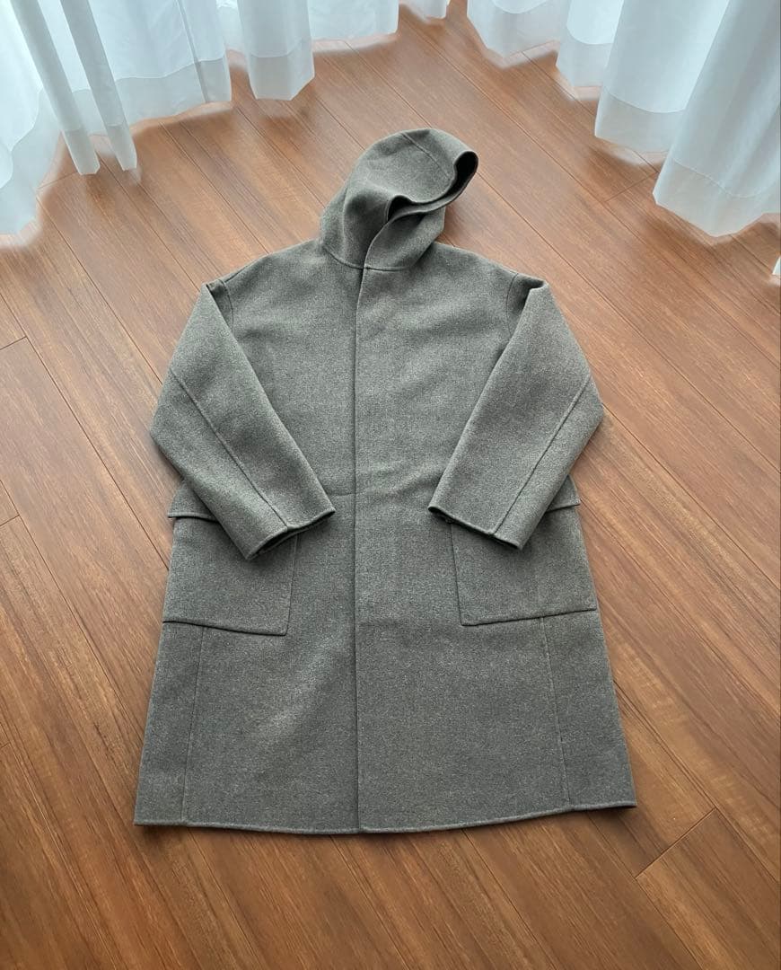 トゥモローランドGALERIE VIEライトメルトン フーデッドコートカシミヤ混