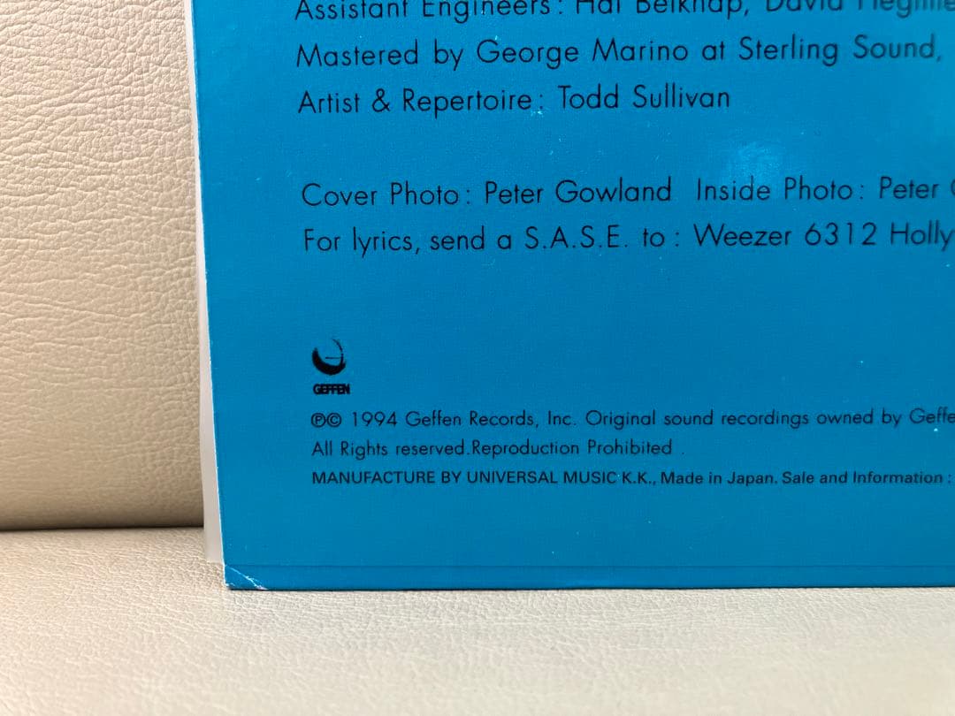 WEEZER ウィーザー / Blue Album アナログLPレコード国内盤