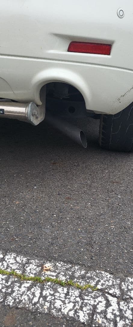 日産z51ムラーノマフラー。サイド出し。ハス切り。加工用とかにも。ワンオフ。tz