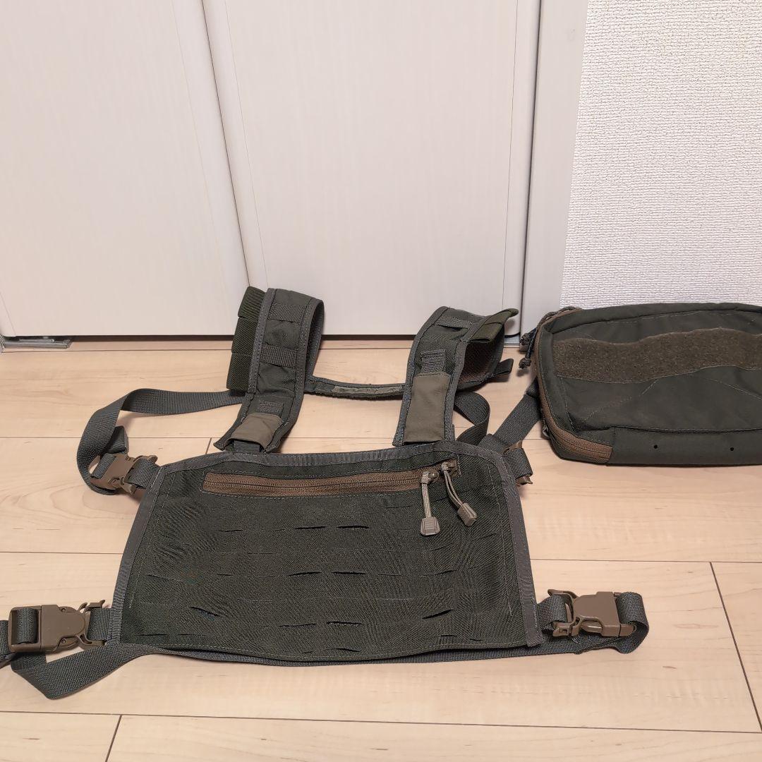 【四度戦術装備】チェストリグ、ストラップ1型、汎用薄型ポーチ１型セット