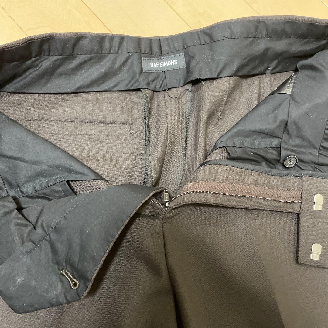 ラフシモンズ スラックス　春夏　ダークブラウン