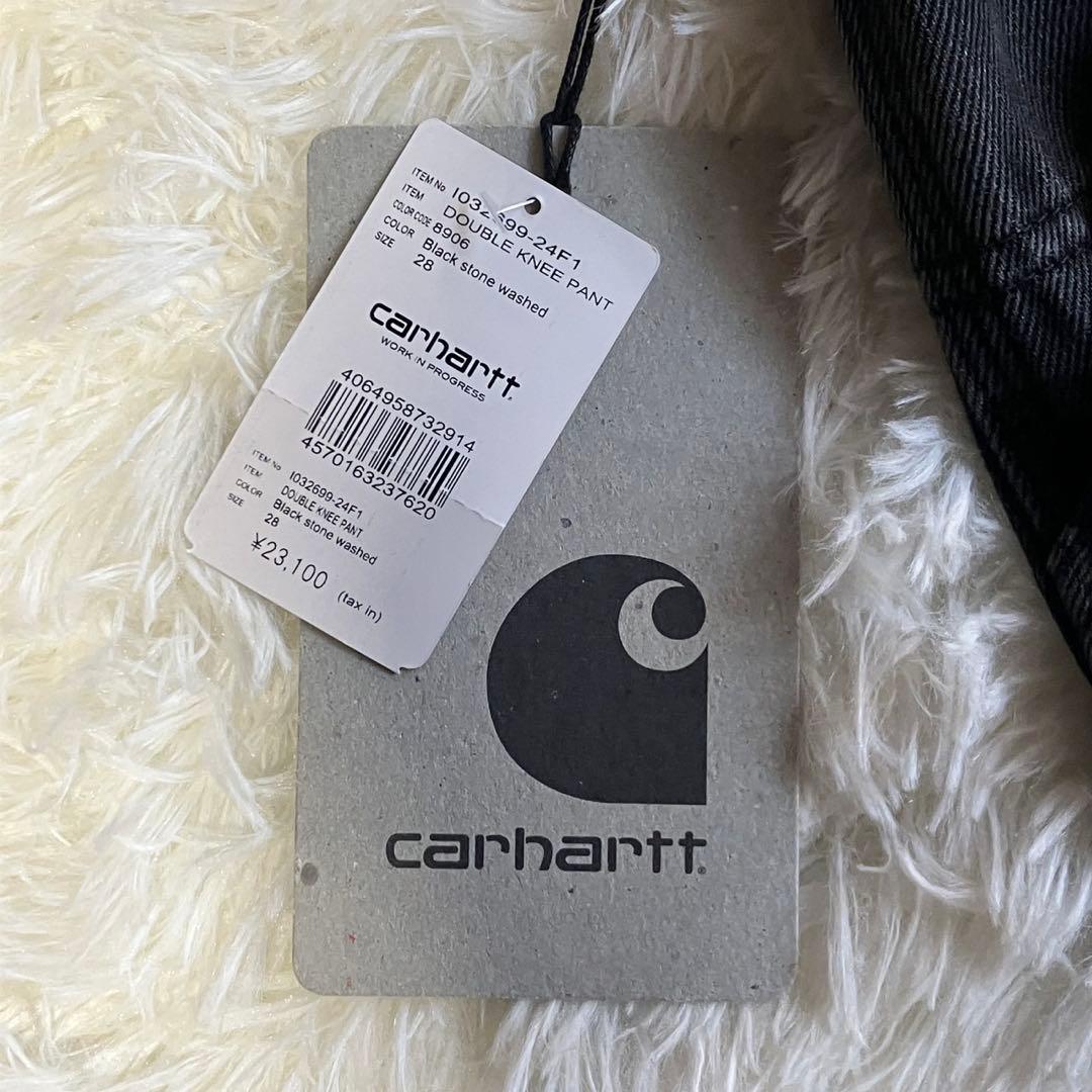 新品未使用 Carhartt WIP ダブルニー ブラック デニムパンツ 28