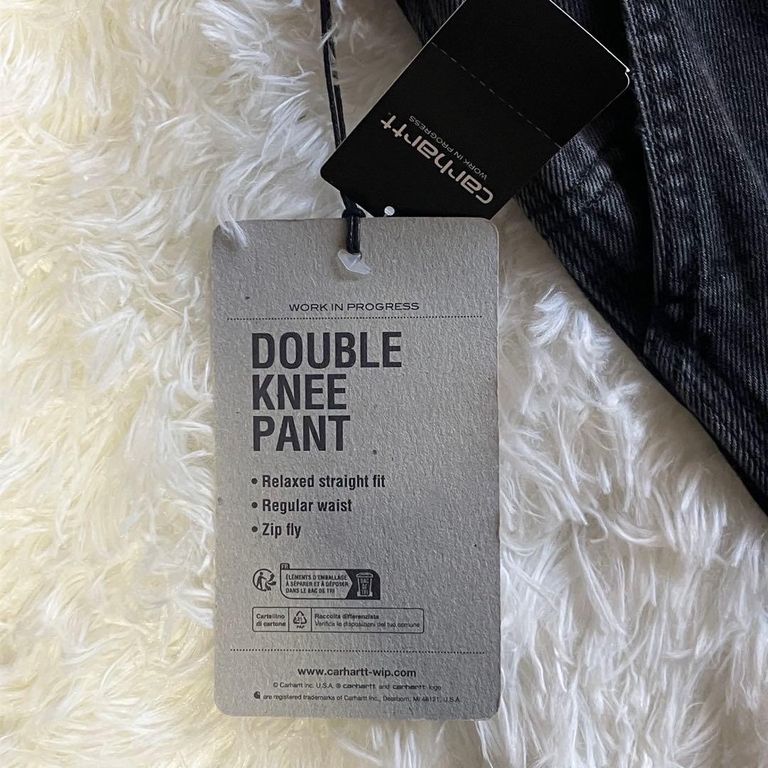 新品未使用 Carhartt WIP ダブルニー ブラック デニムパンツ 28