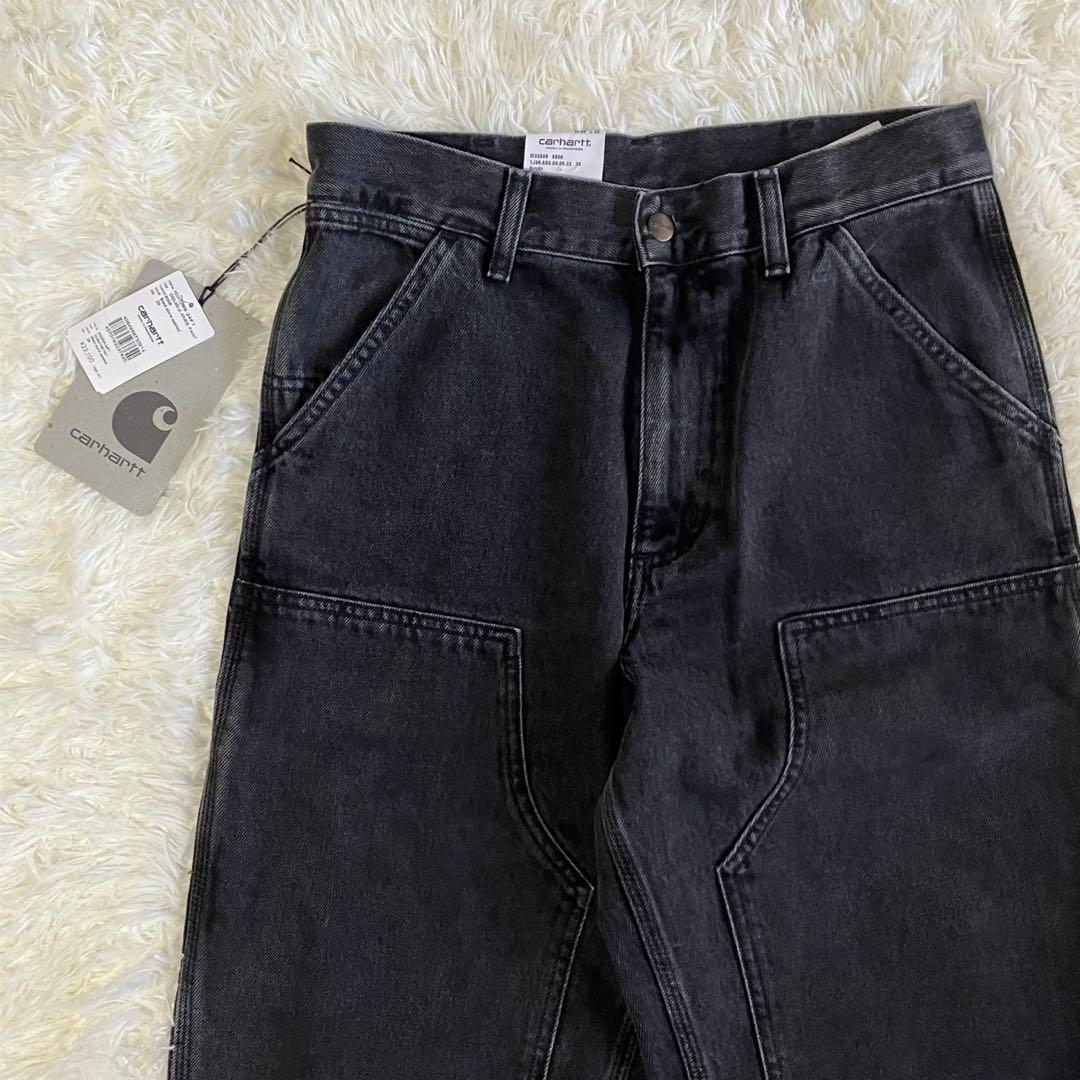 新品未使用 Carhartt WIP ダブルニー ブラック デニムパンツ 28