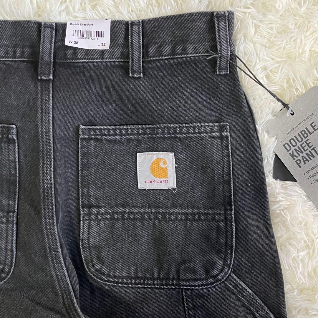 新品未使用 Carhartt WIP ダブルニー ブラック デニムパンツ 28
