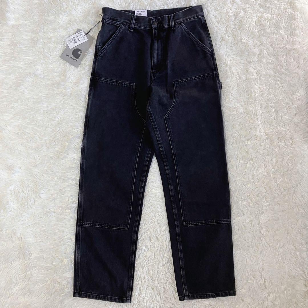 新品未使用 Carhartt WIP ダブルニー ブラック デニムパンツ 28