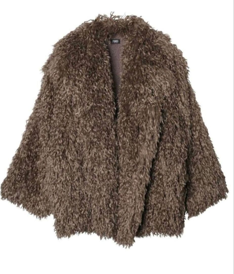 新品 タグ付き 41800円 パメオポーズ ファーコート オーバーサイズ