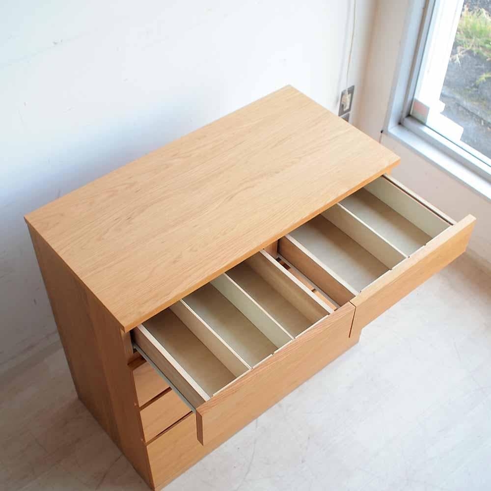 無印良品/MUJI オーク材 4段チェスト ナチュラル ZR24335